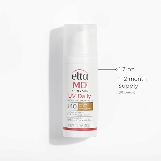 EltaMD UV Daily Face Sunscreen with Transparent Zinc Oxide and Hyaluronic Acid Moisturizes and Protects Great for Dry Combination and Normal Skin