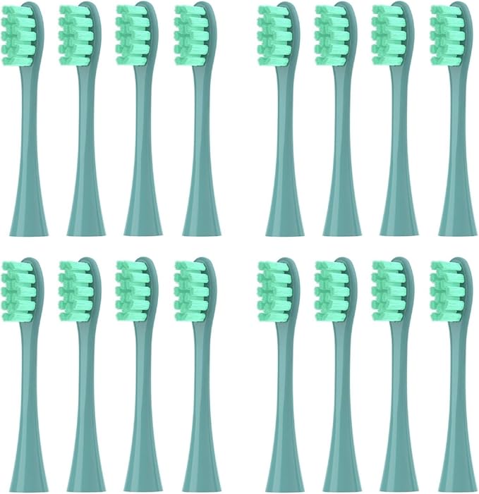 Compatible for Oclean 16PCS Replacement Brush Heads - Sonic X/X Pro/Z1/SE/F1/One/PW01-09/P5(16 Green)