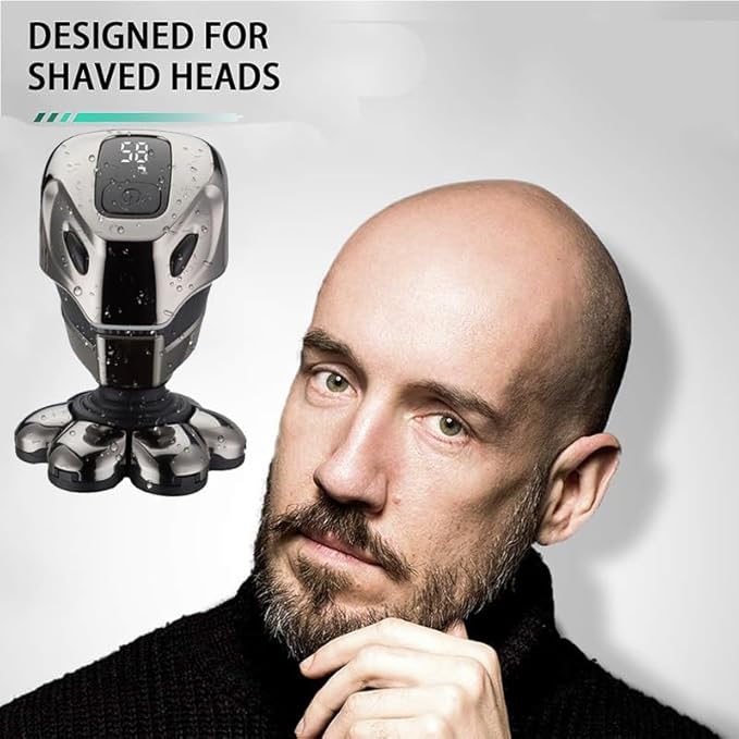 Head Shavers for Bald Men 7 Cutter Head Floating Electric Shaver for Men Bald 7D Independently Electric Razor Waterproof Men Beard Trimmer Machine