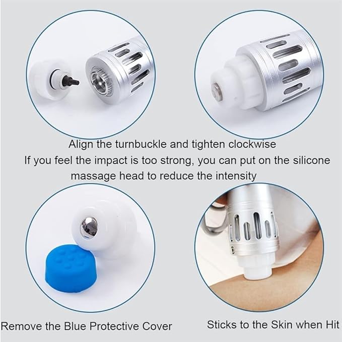 Extracorporeal Shockwave Therapy Machine ED Shock Wave for Erectile Dysfunction &amp Treatment and Relieve Pain with 7 Massage Heads