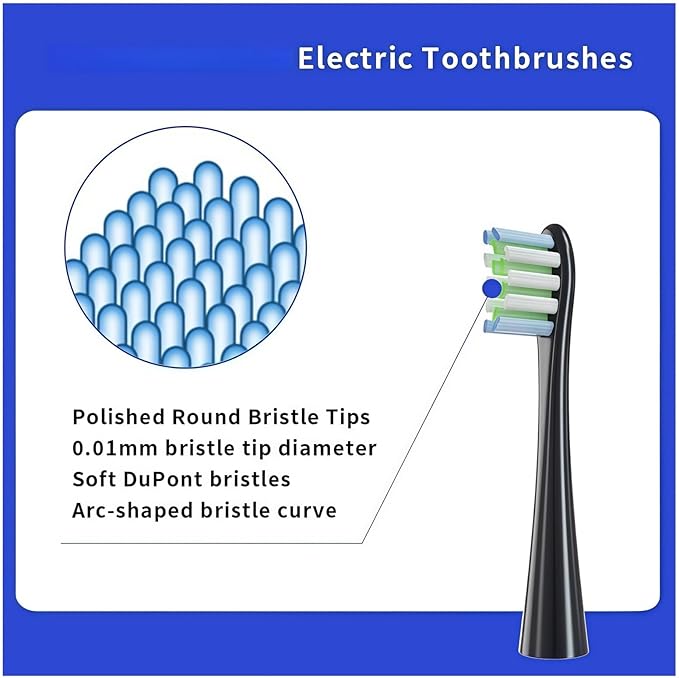 Replacement Brush Head Compatible with Oclean X/X Pro/SE+/ Air / Z1 / F1 / One Electric Toothbrush Soft Bristle Brushes Replaceable Head Fit Sonic(40pcs)