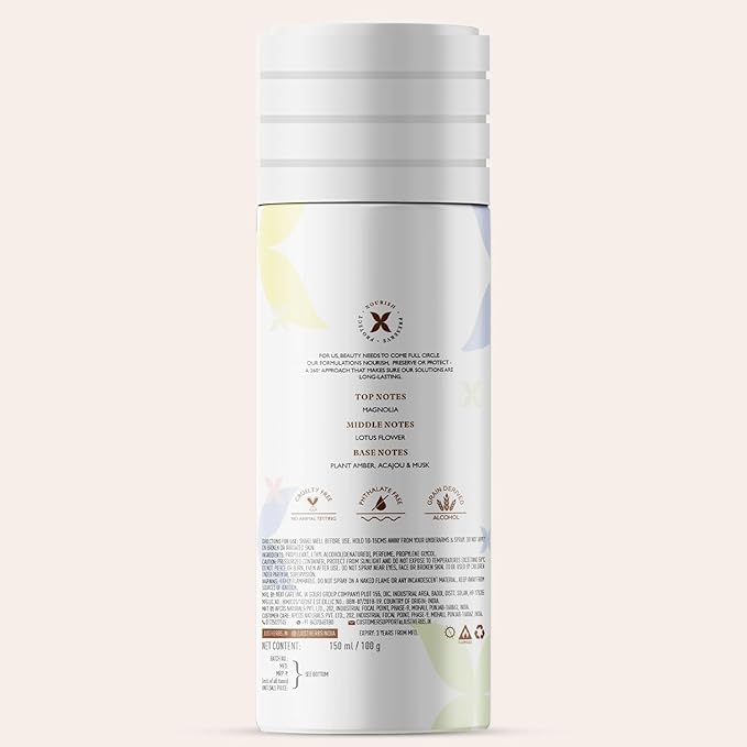 Long Lasting Refreshing Body Spray Natural Deodorant for Women - Phthalate-Free Formula150 ml (Floral Fiesta)