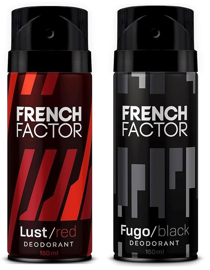VIVA Deodorant Body Spray For Men|Lust Red and Fugo Black (150ml Pack of 2)