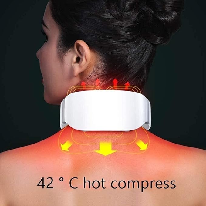 Neck Massagerwith Heat Kneading Massager ShawlElectric Pulse Deep Tissue Neck MassageSuitable for Home OfficeWorkLeisure are Applicable