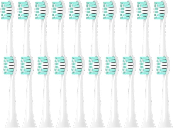 Toothbrush Soft Bristle Brush Heads Compatible for HX3120 HX3130 HX3216 HX3226 HX3240 HX3250 HX3260 HX3631(20pcs)
