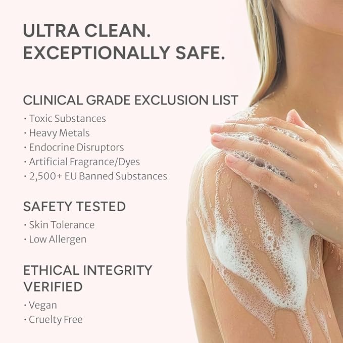 Essential Body Wash Gentle Pregnancy and Postpartum Cleanser Deep Hydrating Clean Pregnancy Safe Sebum &amp pH Balancing Formula Pore Cleansing Moisturizing 6.76 fl oz.