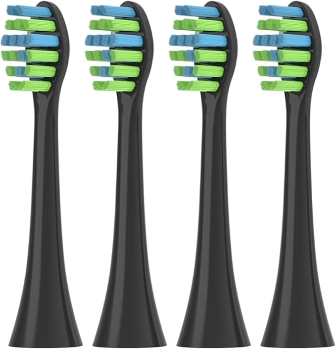 Replacement Brush Heads for 7AM2M AM101/AM105 Toothbrush Vacuum Soft Bristle Nozzles4/8/16PCS(4pcs Black)
