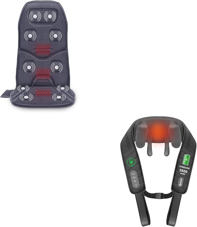 COMFIER Cordless Neck Massager &amp Massage Seat Cushion