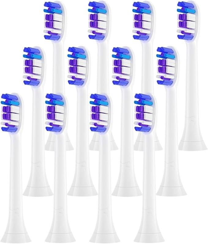 Replacement Toothbrush Heads Compatible for 4100 6500 6100 7500 5300 110016Pcs(Purple)