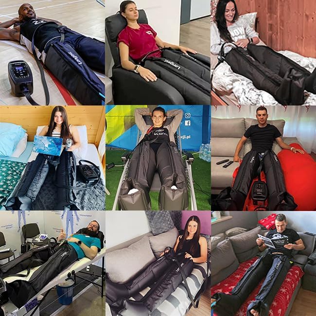 LONGEST Lymphedema Pumps Legs Foot Air Compression Therapy Boots Lymphatic Leg Recovery Compression System Pressotherapy for Swelling Circulation &amp Pain Medium