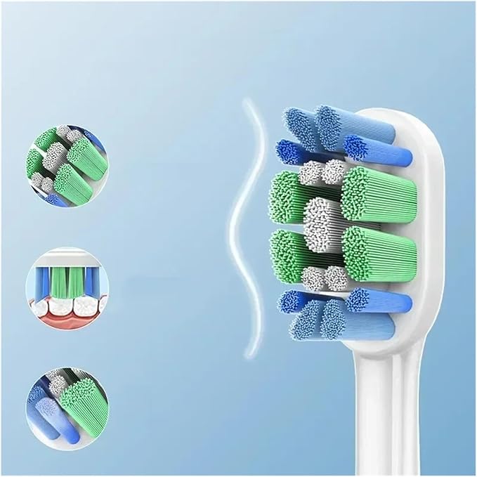 4 PCS Electric Toothbrush Replacement Head Tooth Brush Heads Compatible for HX3/6/9 Series Soft Bristles Nozzles(BL551)