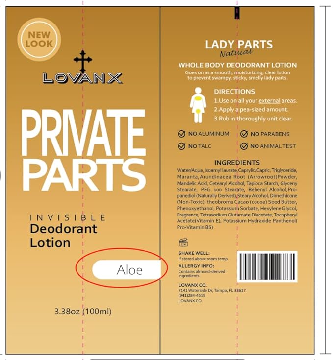 Private Parts Whole Body Deodorant - Invisible Cream Tube - 72 Hour Odor Control - Aluminum Free Baking Soda Free Skin Safe - 16.9 ounce Set