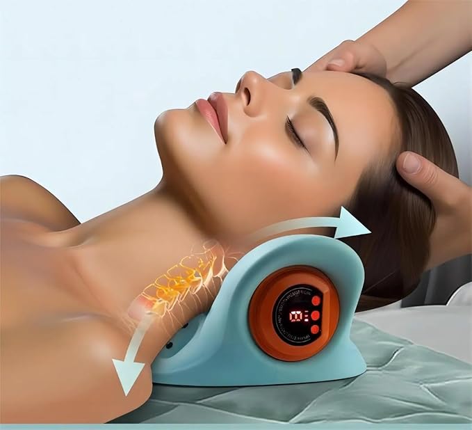 Electric Neck Massager Infrared Heating Airbag Neck Traction Vibration Shoulder Cervical Spine Shoulder Support Relax