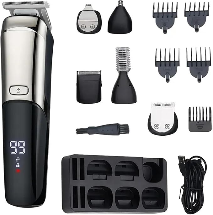 BAHREL Beard Trimmer for Men Electric Razor for Men Cordless Hair Clipper Shaving Kit for Mustache Body Nose Ear Hair Facial Men's Hair Clippers Electric Razor