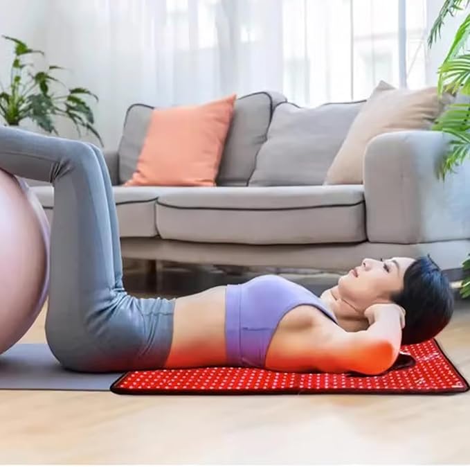 Body Red Light Therapy 31.6*11.87 Red Light Therapy Pad with Dual Chip Level 360 LED 660nm and 850nm Infrared Light Therapy for Body Back Waist Shoulder Knee Pain Relief