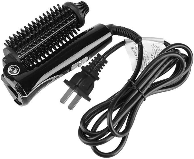 Electric Hair Curler Hot Curler Brush Professional Anti-Scald Instant Heat Up Curling Wands Instant Heat Styling Brush Suitable for All Hair Types (（110-240V）) (Black)