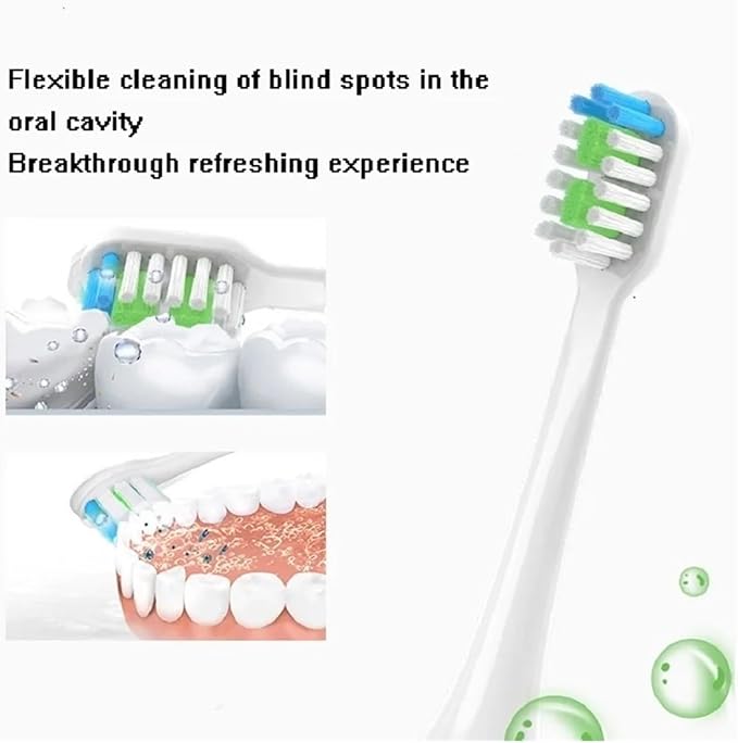 4 Pcs Replacement Brush Heads Compatible for V1/X1/X3/X5/X3U/X3PRO/v1/v2 Electric Toothbrush(4 Pcs Black)