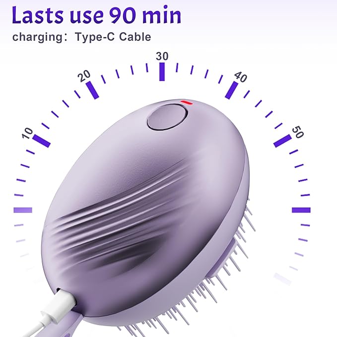Electric Scalp Massager Tool- Stimulates Hair Follicles to Promote Hair Growth- Relieve Headache Reduce Head Pressure - Handheld Scalp Scratcher Massage Brush- Gifts to Women and Men Relaxing