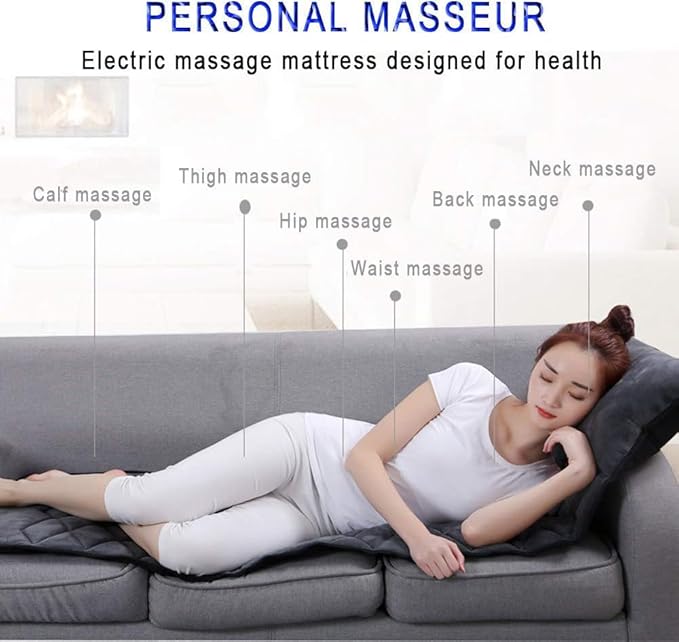 Heating Pads Massage Mat for Full Body Massage Mat Back Massager with Heat 26 Massage Mattress Pad for Neck Back Legs Relieve Fatigue and Soreness