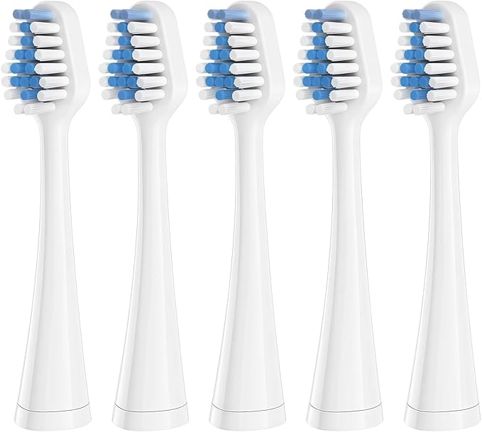 Replacement Toothbrush Compatible with AquaSonic Duo Series Heads Electric Toothbrush Head Accessories(5PCS White)