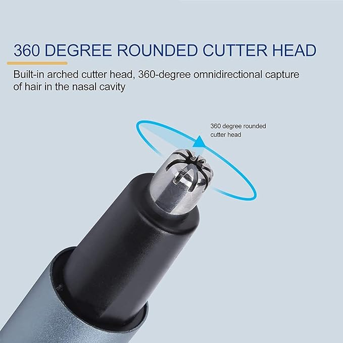 Personal Pen Trimmer &amp Detailer for Hygienic Grooming with Rinseable Interchangeable Heads for Eyebrows Neckline Nose Ears &amp Other Detailing