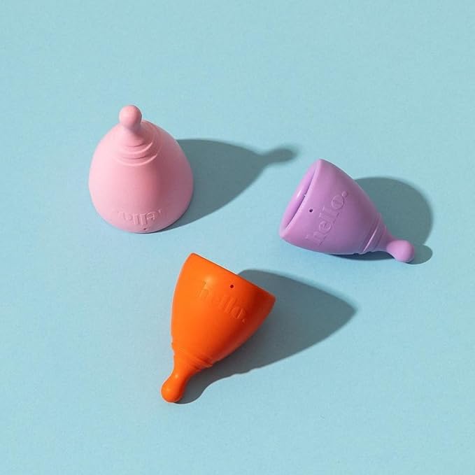 Hello Period Average Cervix Menstrual Cup | Award Winning Reusable Period Cup Soft Flexible Alternative to Pads &amp Tampons Sustainable Feminine Hygiene Leak Proof | Holds 29.5ml 45mm D 64mm L (La