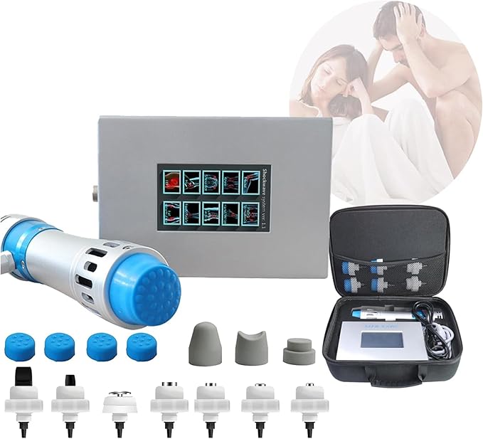 Shock Wave Machine Shockwave Therapy Instrument 7 Massage Heads Meet Various Needs Adjustment Massage Intensity Deep Tissue Massager for Back Shoulder Waist