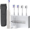 Electric Toothbrush for AdultsWave Oscillation &amp Vibration Sonic Tooth BrushBASS-Brushing Technique Travel Rechargeable Toothbrushes with 4 Soft Bristle Replace HeadsGifts for Men Women