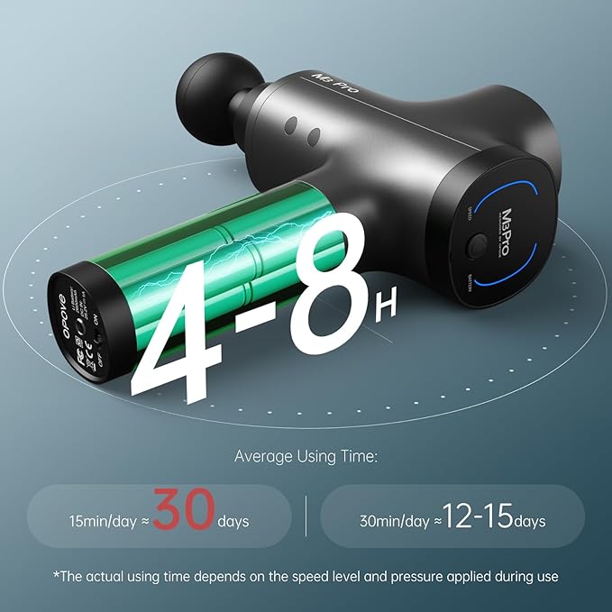 Opove M3 Pro 2 Massage Gun Deep Tissue Percussion Muscle Massager for Workout Percussive Therapy Fascia Gun for Athletes Fast Recovery 30 Days Long Battery Life 70lbs Stall Force