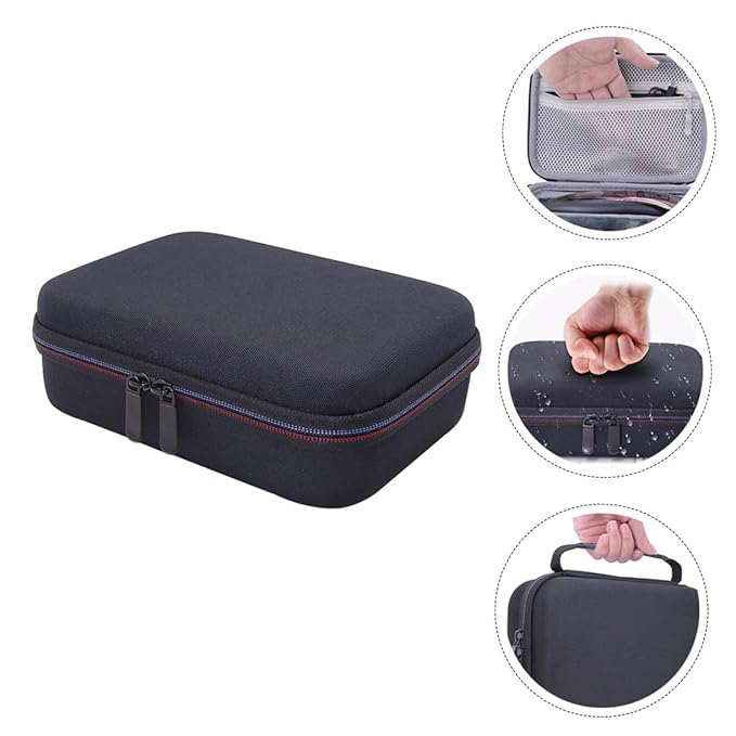 SAFIGLE Portable EVA Travel Shaver Case 2-Piece Organizer for Electric Razors and Beard Trimmers Anti-Shock Bag for Men Go