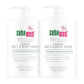 SEBAMED Paraben-Free Face and Body Wash With Pump for Sensitive and Delicate Skin pH 5.5 Ultra Mild Dermatologist Recommended Cleanser 33.8 Fluid Ounces (1 Liter) Set of 2 Value Pack green