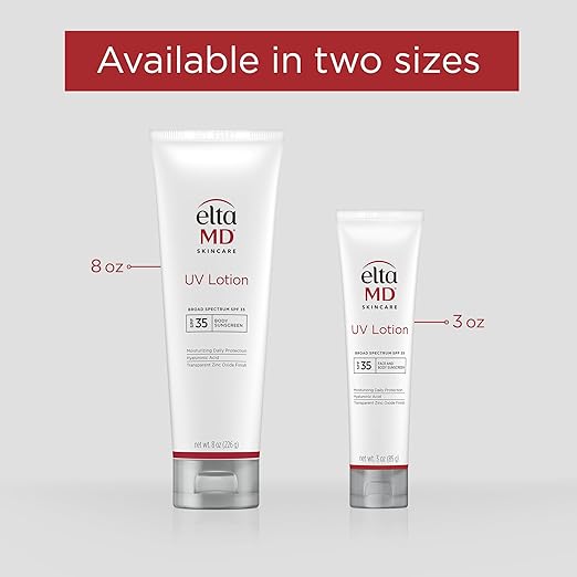 EltaMD UV Lotion Body Sunscreen SPF 30+ Sunscreen Body Lotion with SPF Made with Zinc Oxide and Hyaluronic Acid
