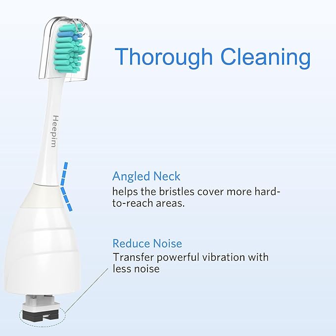 Replacment Heads Compatible with Philips Sonicare for E-Series Essence for Xtreme for Elite for Advance and for CleanCare Electric Toothbrush Toothbrush Replacment Heads Refills 6 Pack