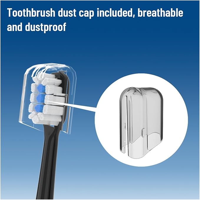 12PCS Replacement Brush HeadsCompatible for Xiaomi Mijia T301 T302 T501 /501CSonic Electric Toothbrush Head(T301-302-WH-12Pcs)