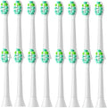 16 Replacement Toothbrush Heads Suitable for Detachable Handles(16pcs White)
