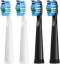 4 Pcs Electric Toothbrush HeadsCompatible for D7/D8/FW507/FW508/FW551/917/959/SG-E9 Moderately Soft Bristles Brush(2White 2Black)