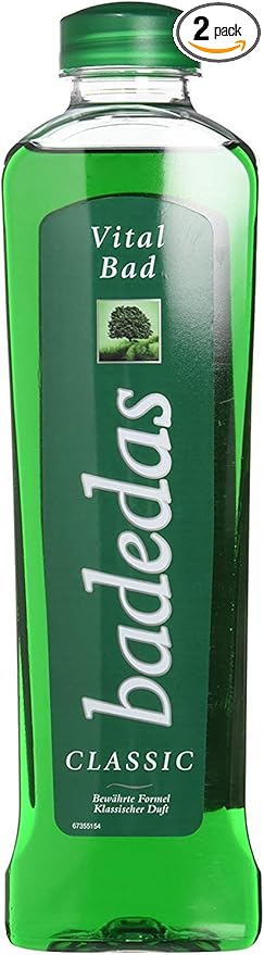 Badedas Vital Bad Foam Bubble Bath Gel with Natural Horse Chestnut Extract Natural Moisturizers Leave Skin Feeling Soft Concentrated Formula from Germany - Pack of 2 Bottles 16.9 Fluid Ounces Each