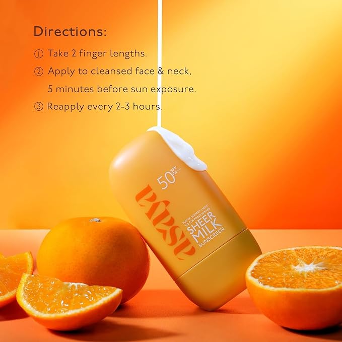 As.aya Shee.r Milk Sunscreen SPF 50 PA++++ UVA + UVB | Lightweight Fluid Sunscreen with Niacinamide for Brightening | Water Based | Quick Absorbing | For Acne-Prone Oily or Combination Skin 50 ml