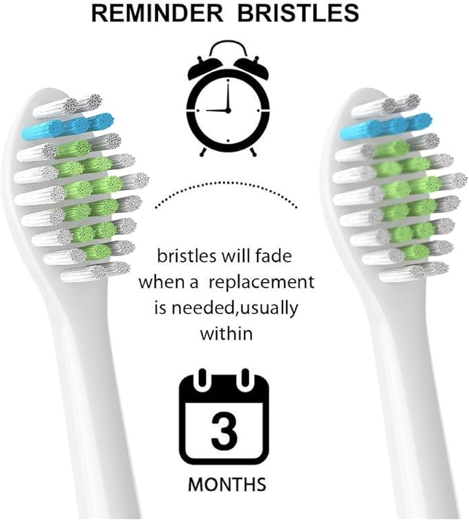 4pcs Replacement Brush HeadCompatible with PH Sonic Care Diamondclean Electric Toothbrush(16pcs White)