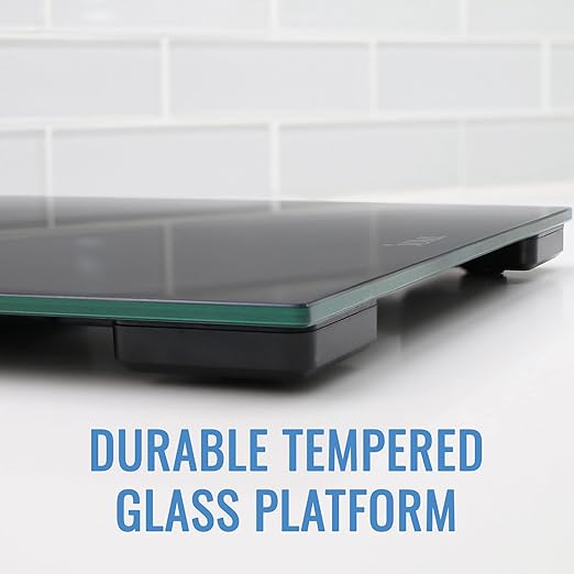 DMI Digital Talking Bathroom Scale Sleek Tempered Glass Clinically Accurate Measurements Large LCD Screen 440 lb. Weight Capacity