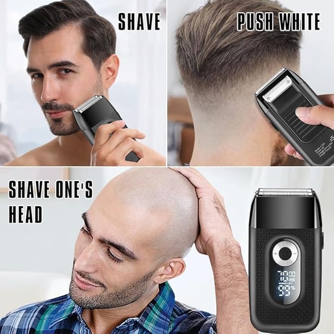 Men's Shaver Professional Rechargeable Electric Shaver LCD Display Portable Cordless Men's Multifunctional Reciprocating Razor Beard Trimmer