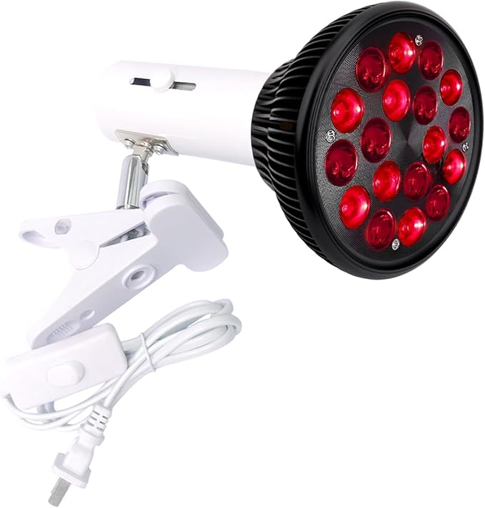 Red Light Therapy Lamp-54W 18 LED Infrared Light Therapy Device with Adjustable Lamp Holder 660nm Red and 850nm Near Infrared for Face Body