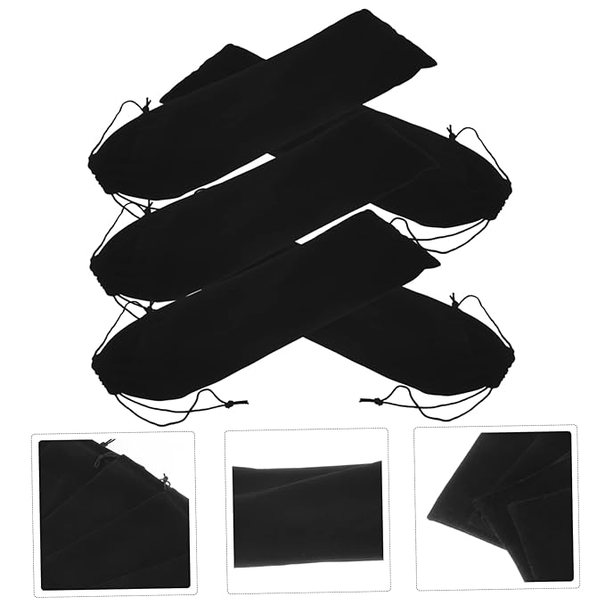 NOLITOY 15pcs Curling Wand Storage Bag Hair Curler Bag Drawstring Closure for Travel Felt for Hair Tools Wall Mount Curling Iron Cover