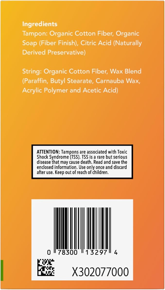 Playtex Clean Comfort Organic Cotton Tampons Super Absorbency Fragrance-Free Organic Cotton - 30ct