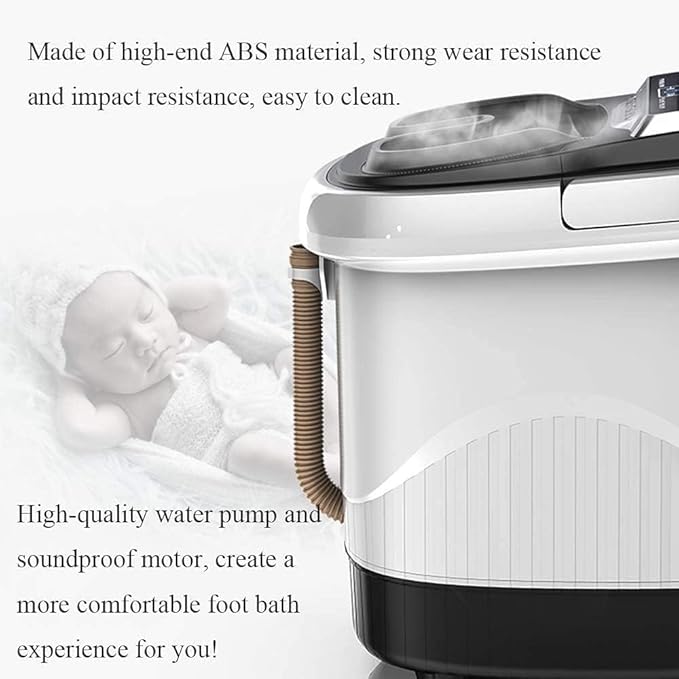 Foot Spa Foot Bath Massager with Heat Bubbles Digital Temperature Control 6 Massage Rollers and Acupressure Massage Points Fatigue Relief