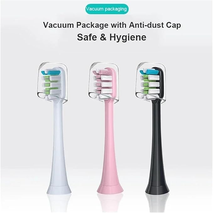 Compatible for X3 X5 X3U X1 V1 V2 Clean Brush Heads Replacement Head Bristle Sonic Electric Nozzles with Anti-dust Cap(5pcs Pink)