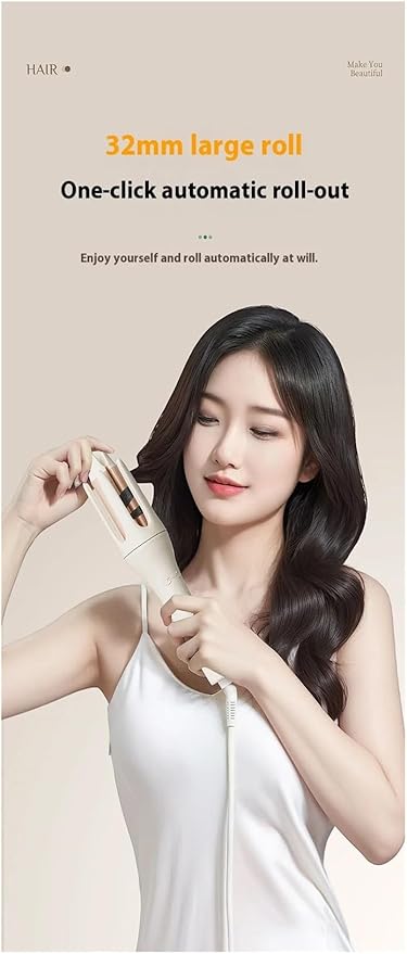Professional 32mm Fully Automatic Rotating Ceramic Curling Iron - Effortless Curls for All Hair Types(A-2l)