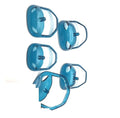5pcs/set Transparent Beard Styling Tool And Shaving Template For Men Mustache Styling Shaper(Blue)