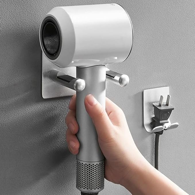 Haar Trockner Halter Stehen Platzsparend Punch-Freies Wand Montiert Haar Trockner Lagerung Rack Stands (Color : OneColor Size : 1)