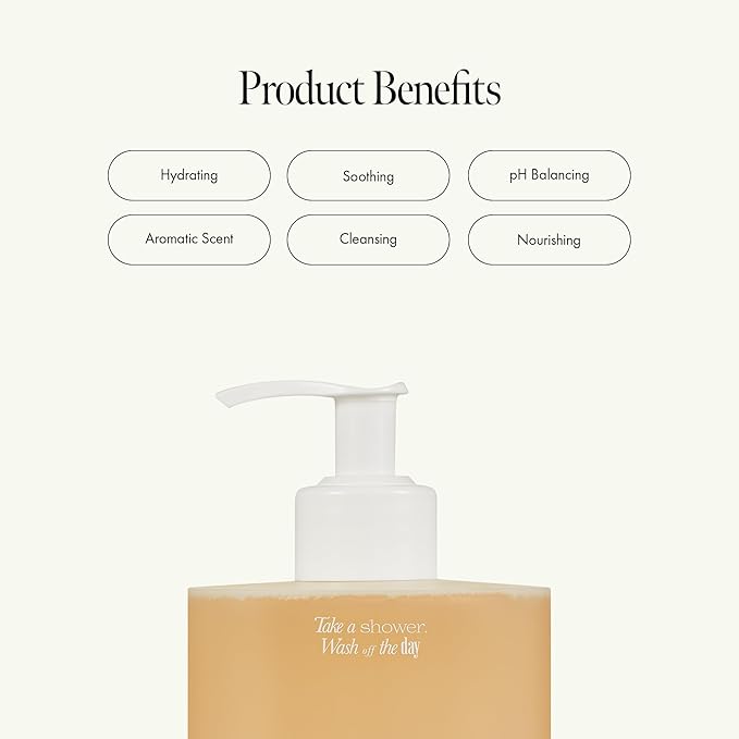 Amber528 Body Wash – Vegan Sulfate-Free Cleanser with Yuzu &amp Amber Hydrating &amp Soothing pH-Balanced Gentle for All Skin Types Subtle Scent 15.22 fl. oz